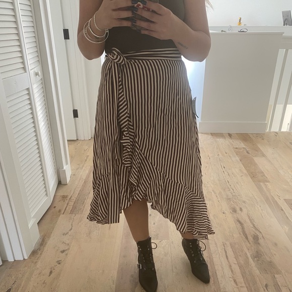 Faithfull the Brand Tramonti Striped wrap skirt M - Picture 6 of 16